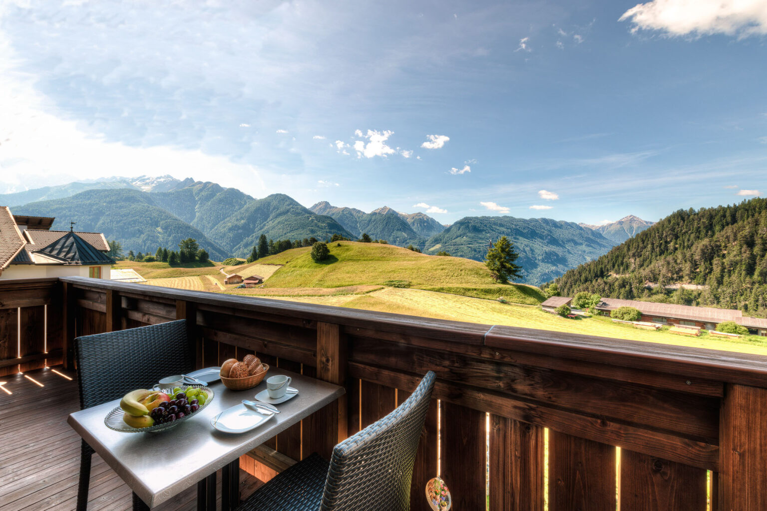 Ausblick im Sommer vom Südbalkon